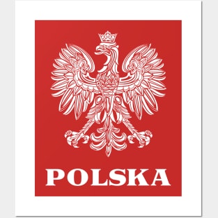 Vintage Style Poland/Polish Eagle Flag Posters and Art